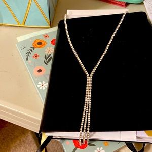 Silver Y Shape Necklace